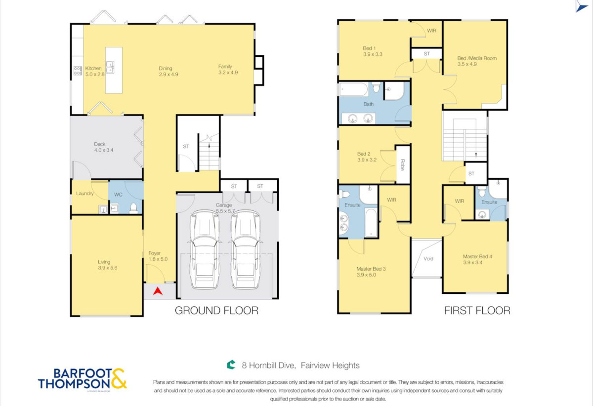 600m2 section, 5 beds (2 ensuites) 3.5 baths house with double garage, close to shops, schools, 0.8 km to Oteha Valley School, 1.1 km to Northcross Intermediate, 8 Hornbill Drive, Fairview Heights, Auckland