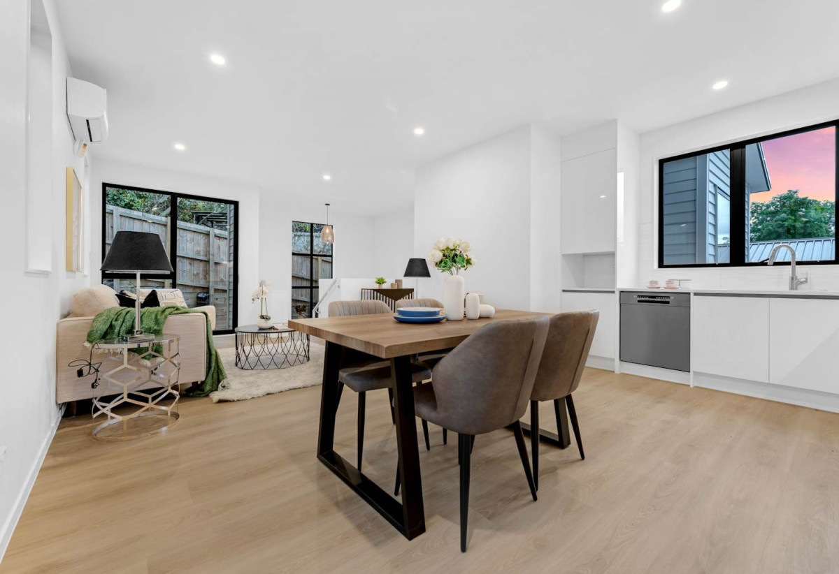Opposite a reserve, Brandnew standalone 5 beds 3 baths home with garage, 2 beds 1 bath ground floor, 0.7 km to Massey High School, 0.9 km to Massey Primary School, 1 km to Lincoln Heights School, close to local shops, easy motorway access, 24C Zingaro Place, Massey, Auckland