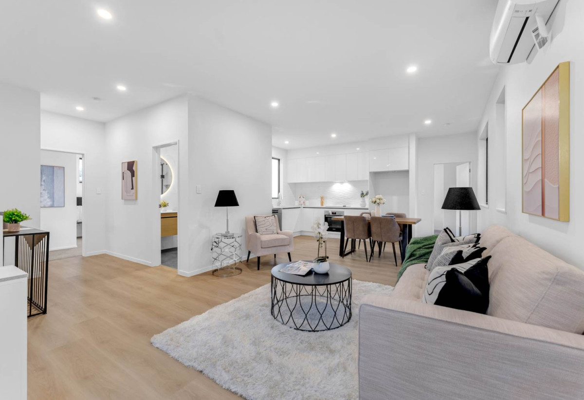 Opposite a reserve, Brandnew standalone 5 beds 3 baths home with garage, 2 beds 1 bath ground floor, 0.7 km to Massey High School, 0.9 km to Massey Primary School, 1 km to Lincoln Heights School, close to local shops, easy motorway access, 24C Zingaro Place, Massey, Auckland