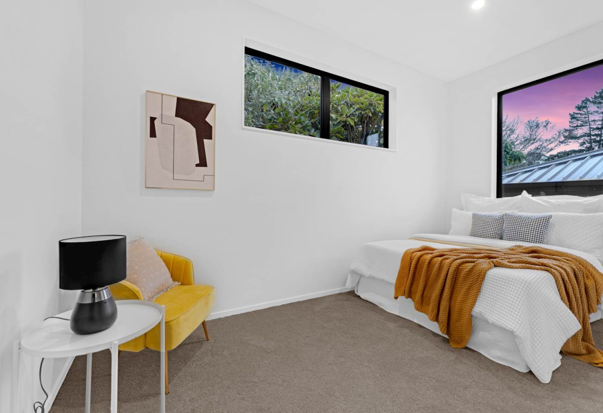 Opposite a reserve, Brandnew standalone 5 beds 3 baths home with garage, 2 beds 1 bath ground floor, 0.7 km to Massey High School, 0.9 km to Massey Primary School, 1 km to Lincoln Heights School, close to local shops, easy motorway access, 24C Zingaro Place, Massey, Auckland
