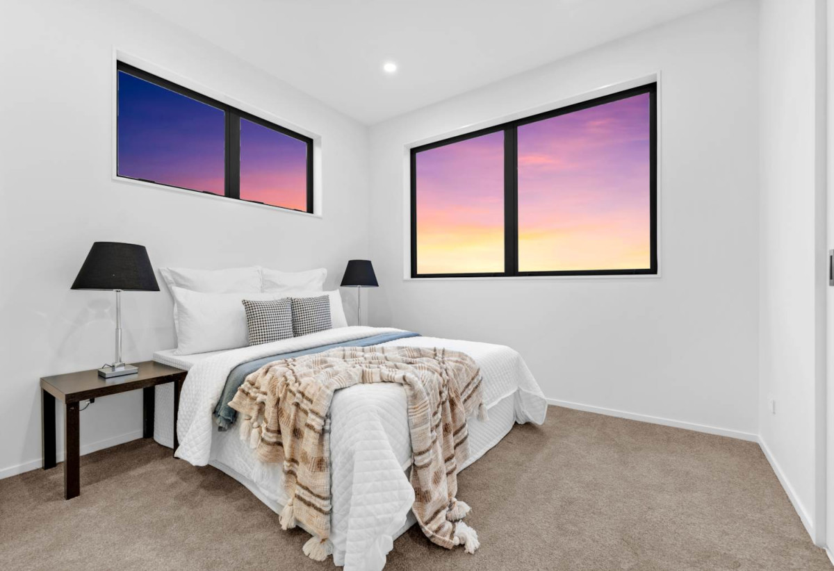 Opposite a reserve, Brandnew standalone 5 beds 3 baths home with garage, 2 beds 1 bath ground floor, 0.7 km to Massey High School, 0.9 km to Massey Primary School, 1 km to Lincoln Heights School, close to local shops, easy motorway access, 24C Zingaro Place, Massey, Auckland