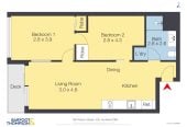 Vendor MUST Sell, Auckland Girls’ Grammar School zone, Freehold 2 beds 1 bath apartment, One secured carpark under a separate title, Internal floor area of approx. 60sqm plus a generous balcony, 0.8 km to Auckland Girls’ Grammar School, 402/168 Hobson Street, City Centre, Auckland