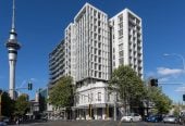Vendor MUST Sell, Auckland Girls’ Grammar School zone, Freehold 2 beds 1 bath apartment, One secured carpark under a separate title, Internal floor area of approx. 60sqm plus a generous balcony, 0.8 km to Auckland Girls’ Grammar School, 402/168 Hobson Street, City Centre, Auckland