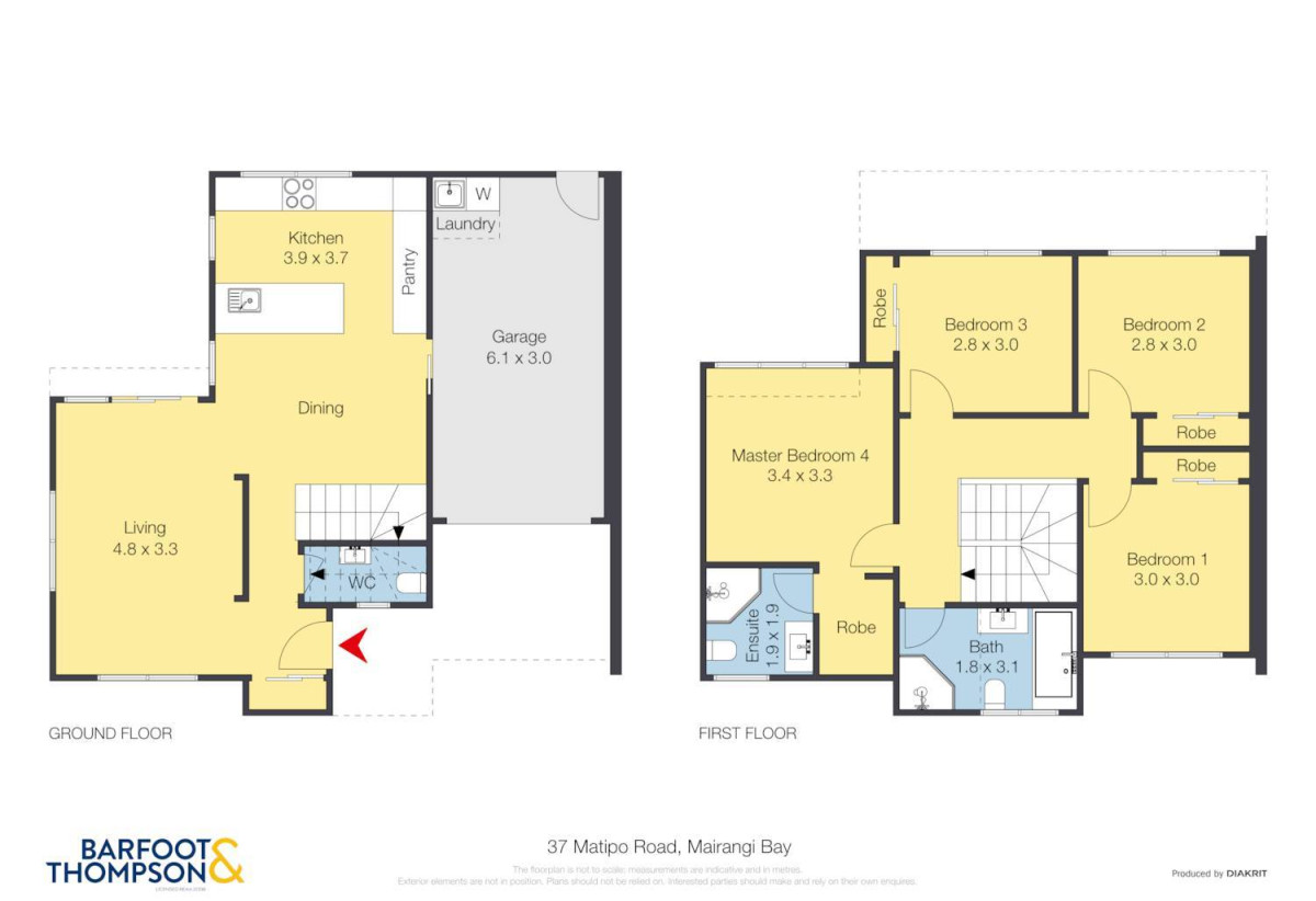 Rangitoto College zone, 4 beds 2.5 baths home with garage, just a short stroll to Mairangi Bay Village and beachfront, 0.2 km to Mairangi Bay School, 37C Matipo Road, Mairangi Bay, Auckland
