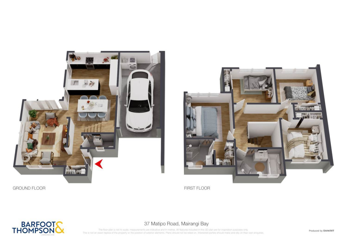 Rangitoto College zone, 4 beds 2.5 baths home with garage, just a short stroll to Mairangi Bay Village and beachfront, 0.2 km to Mairangi Bay School, 37C Matipo Road, Mairangi Bay, Auckland