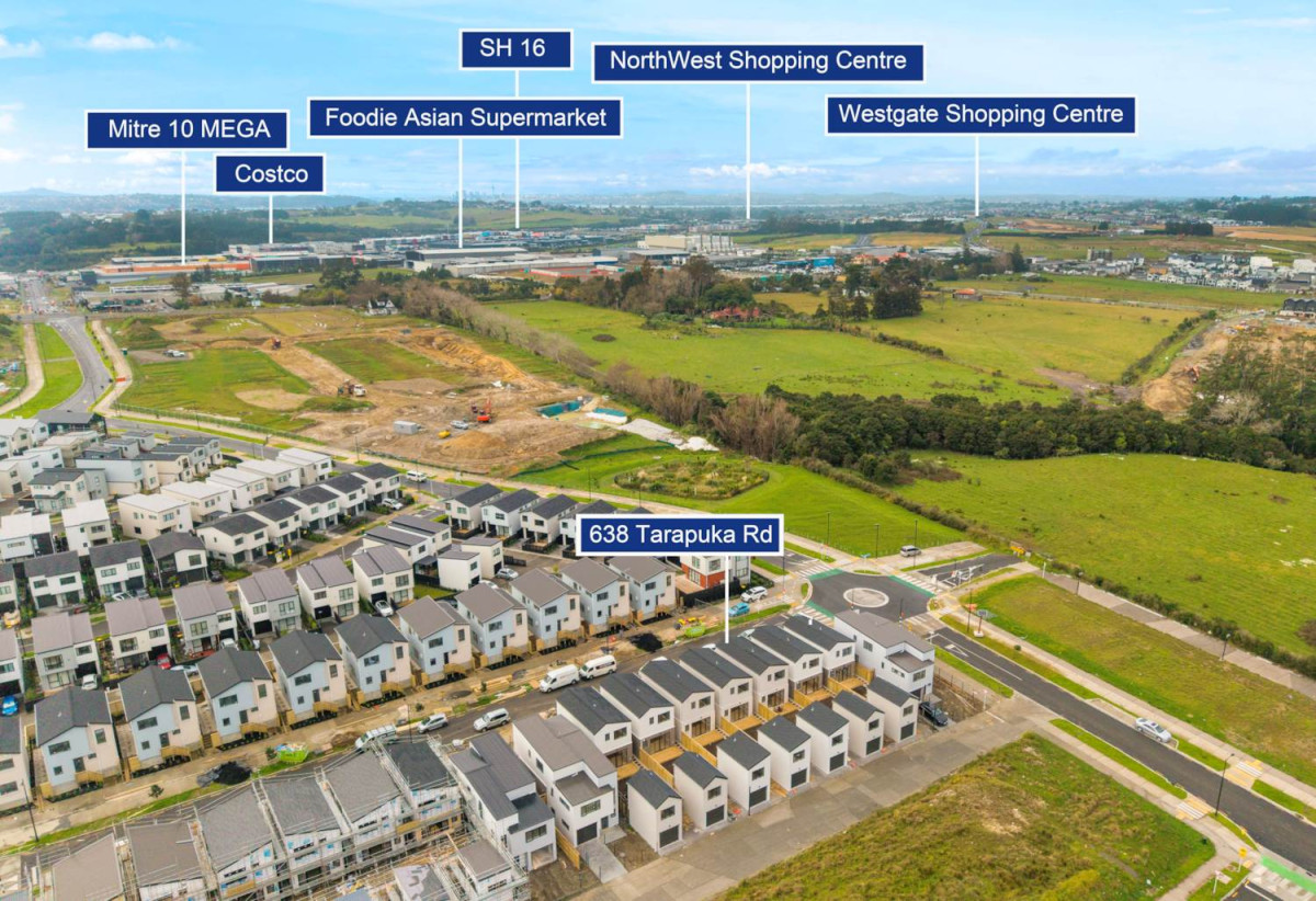 Standalone 4 beds (2 ensuites) 3.5 baths house with standalone garage, 1 ensuite on the top of the single garage with separate entrance, close to shopping centres, motorway access, 638 Tarapuka Road, Westgate, Auckland