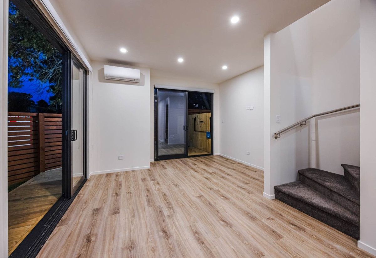 Directly opposite Lloyd Elsmore Park and recreational facilities, Brandnew 3 beds 1.5 baths home with car park, close to schools, shopping centres, golf club, move-in ready, 0.7 km to Elm Park School, Lots 1-5/38 Cascades Road, Pakuranga Heights, Auckland