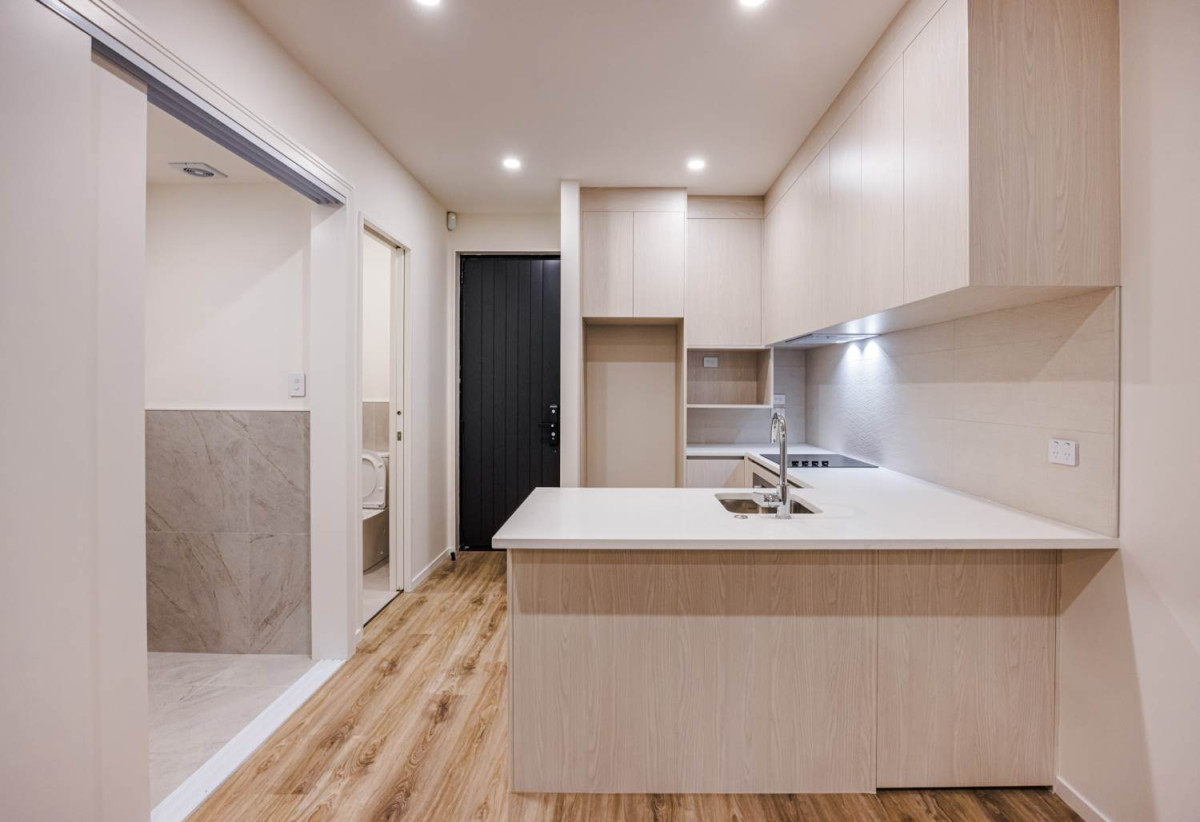 Directly opposite Lloyd Elsmore Park and recreational facilities, Brandnew 3 beds 1.5 baths home with car park, close to schools, shopping centres, golf club, move-in ready, 0.7 km to Elm Park School, Lots 1-5/38 Cascades Road, Pakuranga Heights, Auckland