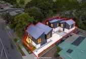 Directly opposite Lloyd Elsmore Park and recreational facilities, Brandnew 3 beds 1.5 baths home with car park, close to schools, shopping centres, golf club, move-in ready, 0.7 km to Elm Park School, Lots 1-5/38 Cascades Road, Pakuranga Heights, Auckland