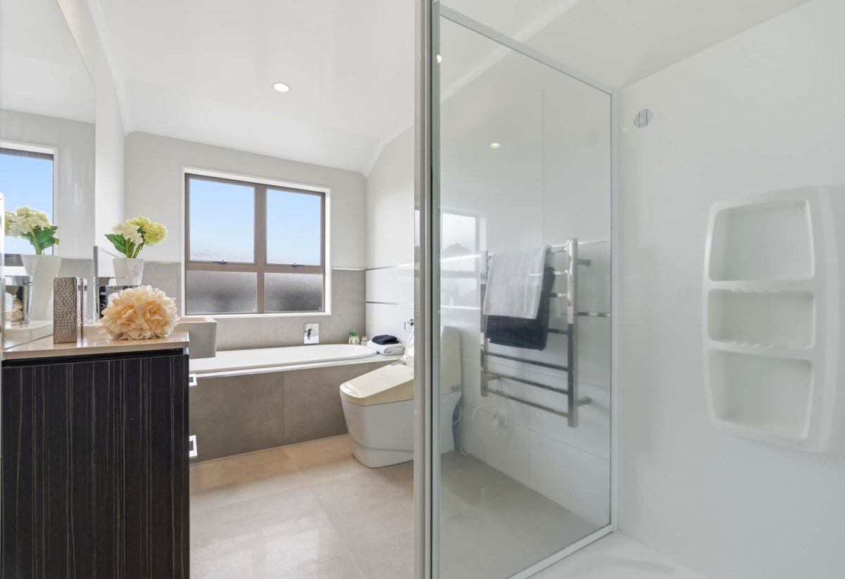 Built by Fletcher Living, 509m2 section, 5 beds (1 ensuite) 2.5 baths house with double garage, Located within easy reach of motorway connections, quality schools, parks, and local amenities, 30 Mackay Drive, Greenhithe, Auckland