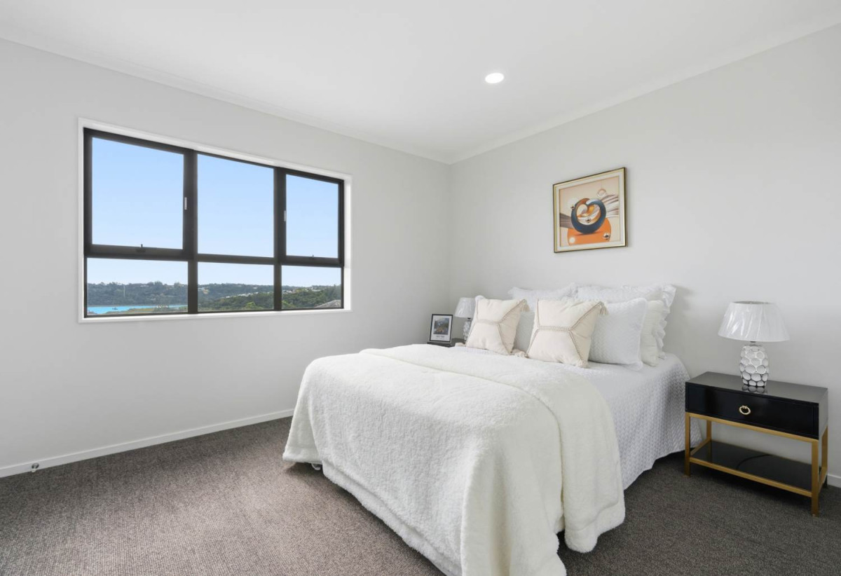 Built by Fletcher Living, 509m2 section, 5 beds (1 ensuite) 2.5 baths house with double garage, Located within easy reach of motorway connections, quality schools, parks, and local amenities, 30 Mackay Drive, Greenhithe, Auckland