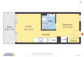 Double Grammar school zone, 37m2 Freehold 1 bed 1 bath studio apartment, Current weekly rental income of $450/pw, with a fixed term end on 6 Feb 2027, 0.9 km to Auckland Girls’ Grammar School, 1 km to Freemans Bay School, 1.7 km to Auckland Grammar, 1504/438 Queen Street, City Centre, Auckland