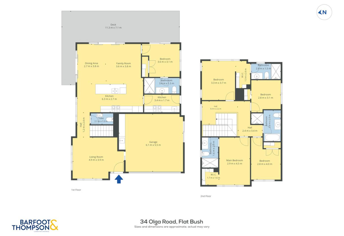 Brandnew 5 beds (3 ensuites) 4 baths house with double garage, 1 ensuite ground floor, Located within easy walking distance to Ormiston Town Centre and Barry Curtis Park, 28-34 Olga Road, Flat Bush, Auckland