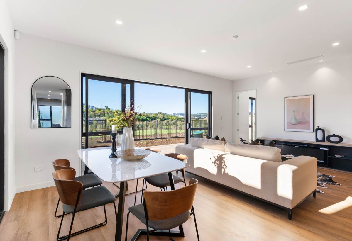 Brandnew 5 beds (3 ensuites) 4 baths house with double garage, 1 ensuite ground floor, Located within easy walking distance to Ormiston Town Centre and Barry Curtis Park, 28-34 Olga Road, Flat Bush, Auckland