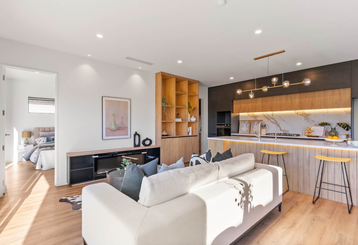 Brandnew 5 beds (3 ensuites) 4 baths house with double garage, 1 ensuite ground floor, Located within easy walking distance to Ormiston Town Centre and Barry Curtis Park, 28-34 Olga Road, Flat Bush, Auckland