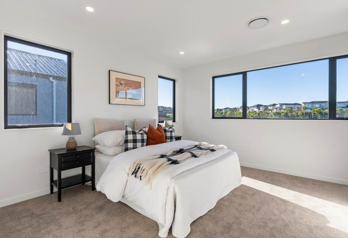 Brandnew 5 beds (3 ensuites) 4 baths house with double garage, 1 ensuite ground floor, Located within easy walking distance to Ormiston Town Centre and Barry Curtis Park, 28-34 Olga Road, Flat Bush, Auckland