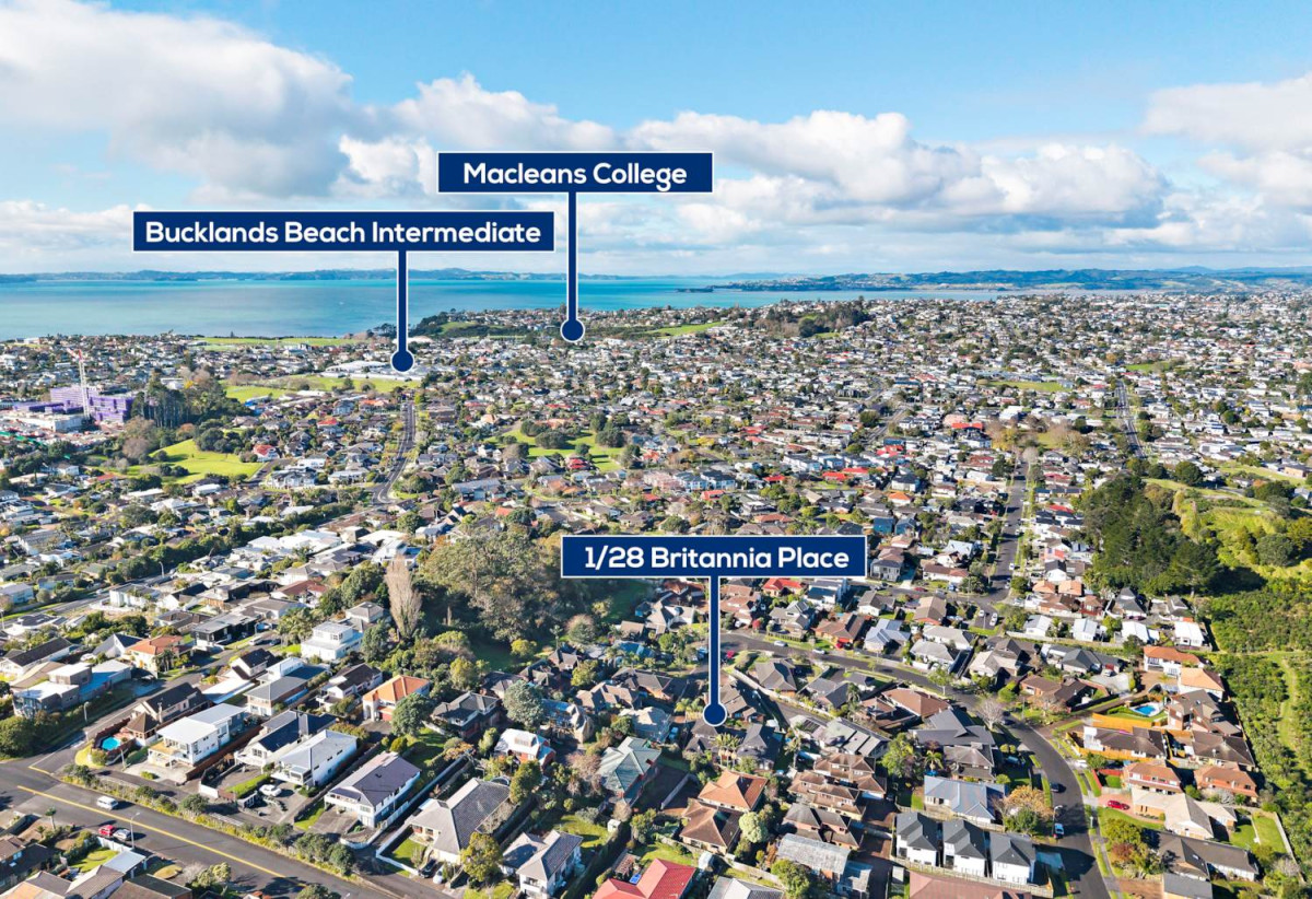 Macleans College zone, Solid brick and cedar construction, Standalone 3 beds 2 baths house with double garage, 0.7 km to Pigeon Mountain School, 0.9 km to Bucklands Beach Intermediate, 1.3 km to Macleans College, 1/28 Britannia Place, Half Moon Bay, Auckland