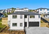 478m2 section, 5 beds (1 ensuite) 3 baths house, double garage, 1 bed 1 bath ground floor, 4 + 1 layout, 5 Mara Way, Sunnyvale, Auckland
