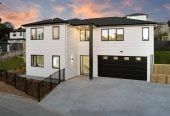 478m2 section, 5 beds (1 ensuite) 3 baths house, double garage, 1 bed 1 bath ground floor, 4 + 1 layout, 5 Mara Way, Sunnyvale, Auckland