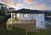 478m2 section, 5 beds (1 ensuite) 3 baths house, double garage, 1 bed 1 bath ground floor, 4 + 1 layout, 5 Mara Way, Sunnyvale, Auckland