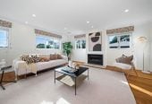739m2 section, 5 beds (1 ensuite) + study 3 baths house with double garage and swimming pool, 2 bed 1 bath ground floor, 49 Weatherly Road, Torbay, Auckland
