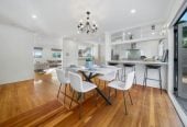 739m2 section, 5 beds (1 ensuite) + study 3 baths house with double garage and swimming pool, 2 bed 1 bath ground floor, 49 Weatherly Road, Torbay, Auckland