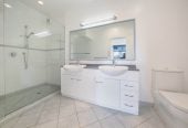 739m2 section, 5 beds (1 ensuite) + study 3 baths house with double garage and swimming pool, 2 bed 1 bath ground floor, 49 Weatherly Road, Torbay, Auckland