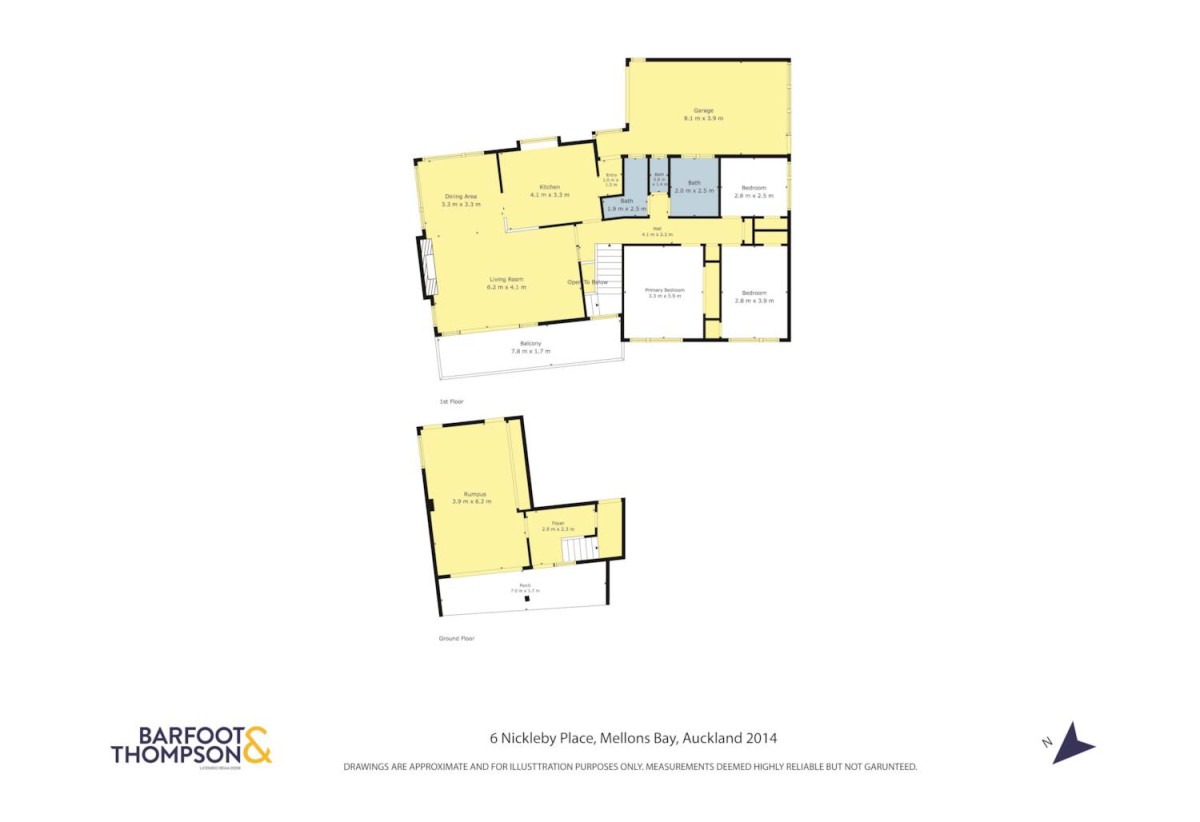 819m2 section, 0.7 km to Macleans College, Sea Views, 3 beds 2 baths house with garage, a lower-level rumpus room, 6 Nickleby Place, Mellons Bay, Auckland