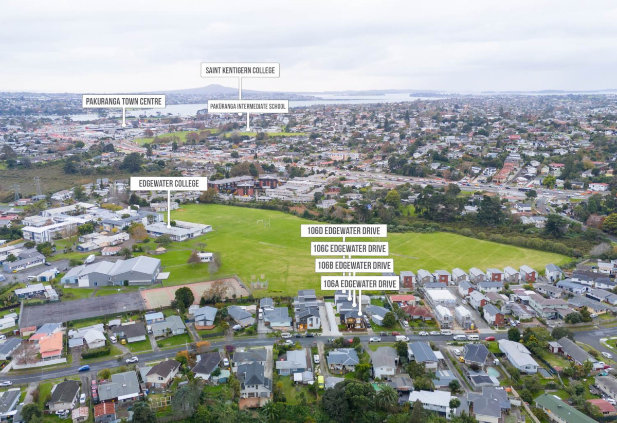 10-Year Building Warranty, Brandnew standalone 4 beds 2.5 baths home with garage, close to shopping centres, schools, parks, and everyday amenities, 0.3 km to Edgewater College, 1.1 km to Anchorage Park School, 1.2 km to Pakuranga Intermediate, Lot 4/106 Edgewater Drive, Pakuranga, Auckland