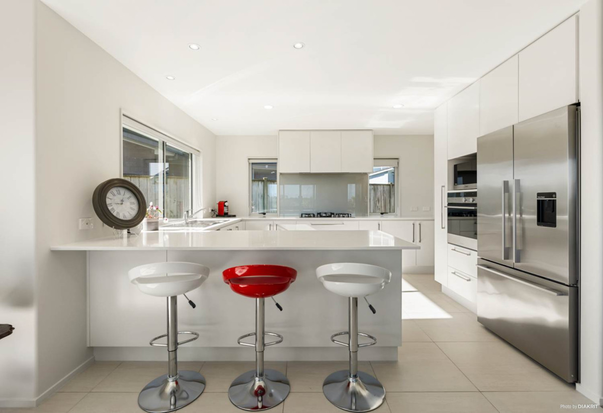 492m2 section, 5 beds 3 baths house with triple garage, Easy access to Ormiston Town Centre and local amenities, 0.6 km to Ormiston Senior College, 0.9 km to Baverstock Oaks School, 1.1 km to Mission Heights Junior College, 65 Multose Drive, Flat Bush, Auckland