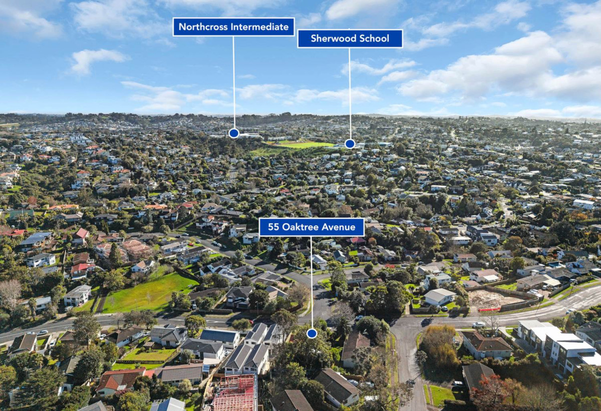 Rangitoto College zone, 3 beds 1 bath house on 650m2 section, with RC, EPA approved for 3 standalone 5 beds 4 baths double garage homes, 55 Oaktree Avenue, Browns Bay, Auckland