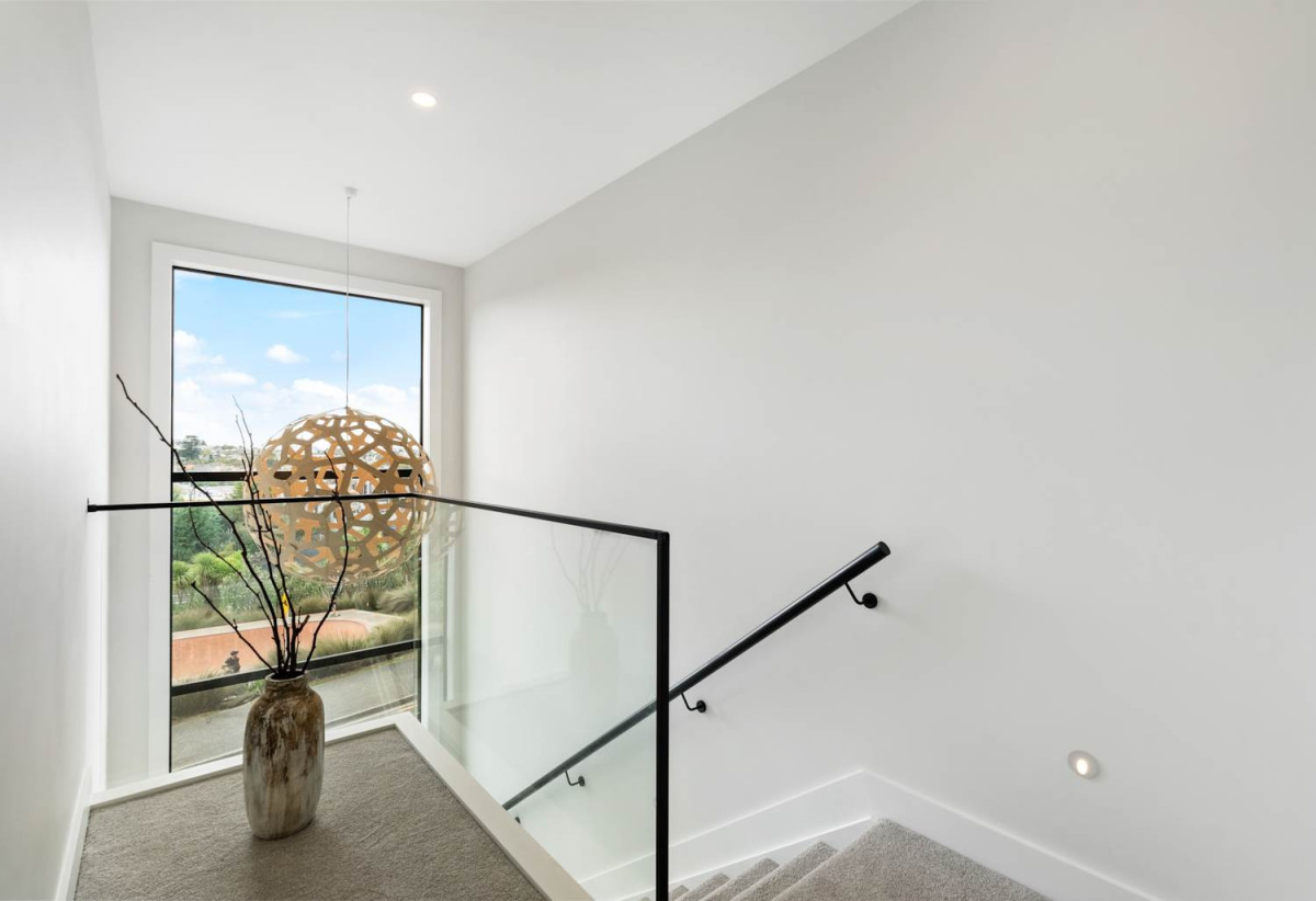 Freehold 4 beds (2 ensuites) 3.5 baths home, double garage, 1 ensuite ground floor, 3 + 1 layout, Lift infrastructure installed for future lift installation, Daikin rooftop heating and cooling system, Bluetooth audio system to kitchen and living areas, 1/2 Valonia Street, Mt Roskill, Auckland
