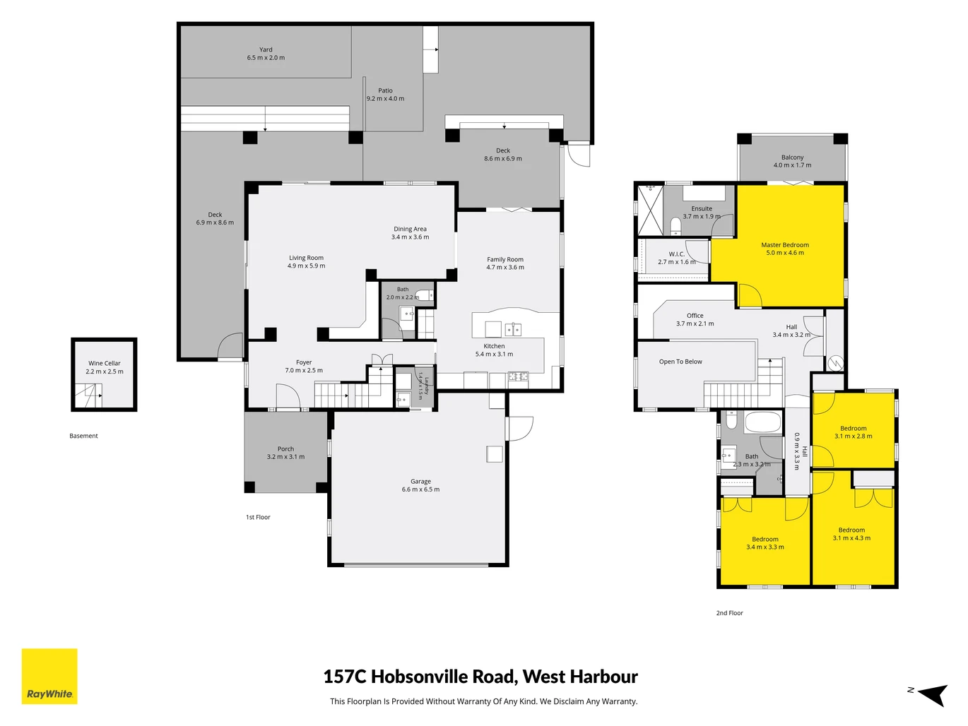 Built with a modern cavity system, 247m2 4 beds 2.5 baths house with double garage and a basement wine cellar, zoned for Marina View School, Hobsonville School, Hobsonville Point Secondary School, St Paul’s School, 157C Hobsonville Road West Harbour, Auckland