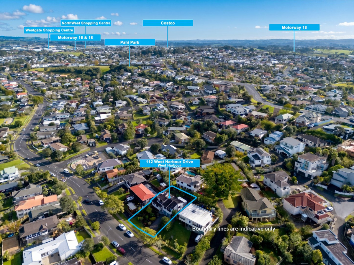 Owners Downsizing After 26 Years, 624m2 section, 190m2 3 beds 2 baths house with double garage, Zoned for the highly regarded Marina View School and Hobsonville Point Secondary School, with Marina View School just a short walk away, 112 West Harbour Drive, West Harbour, Auckland