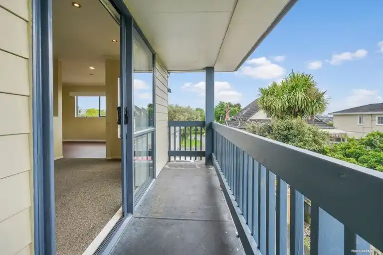For rent, Furnished 2 beds 1 bath unit with the front balcony, located on the 2nd level of the house. The entrance is separate, and there are stairs leading to the top floor. Available now. 54c Kautami Avenue, Papatoetoe, Auckland