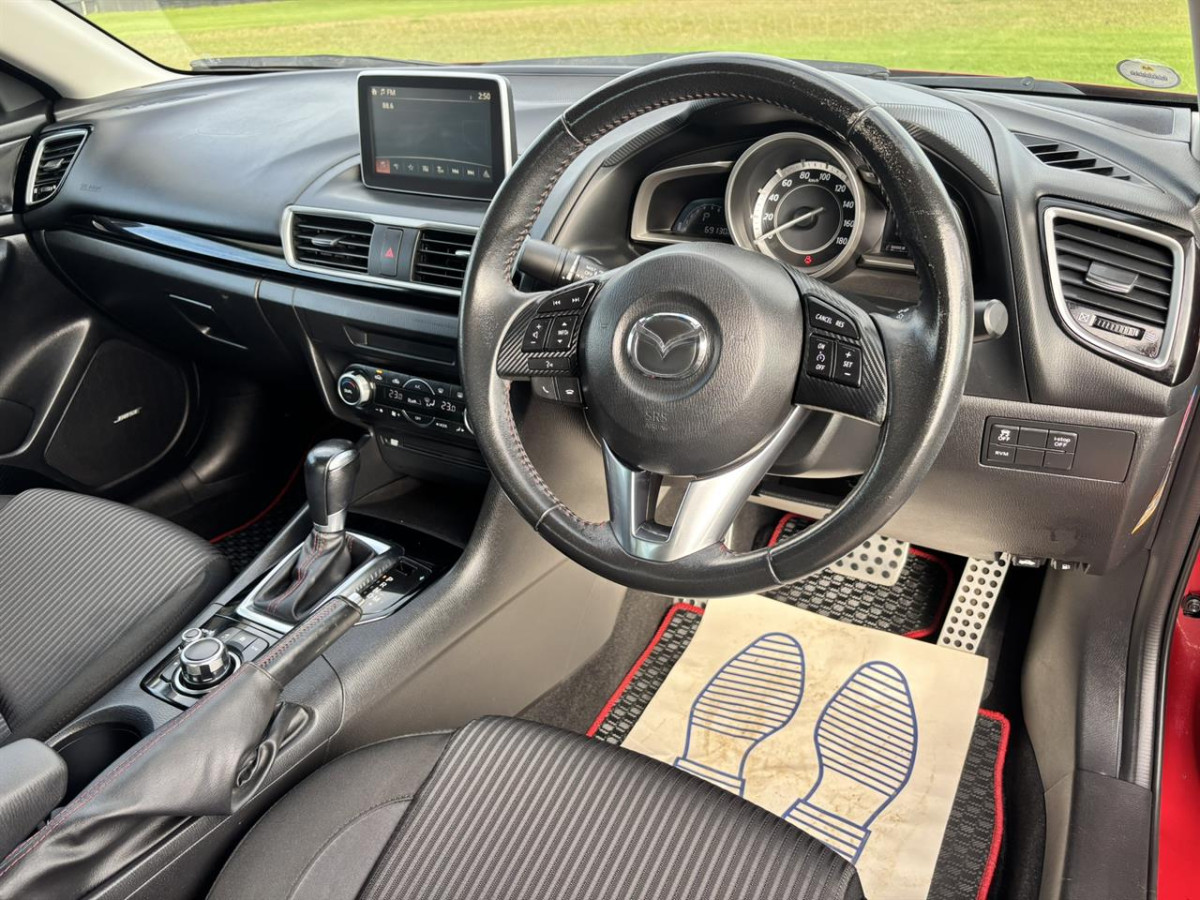 2014 Mazda Axela 15S Bose Audio, 4 Door, Sedan, Automatic, 5 seats, Burgandy, 1500cc, Petrol, 69,128km