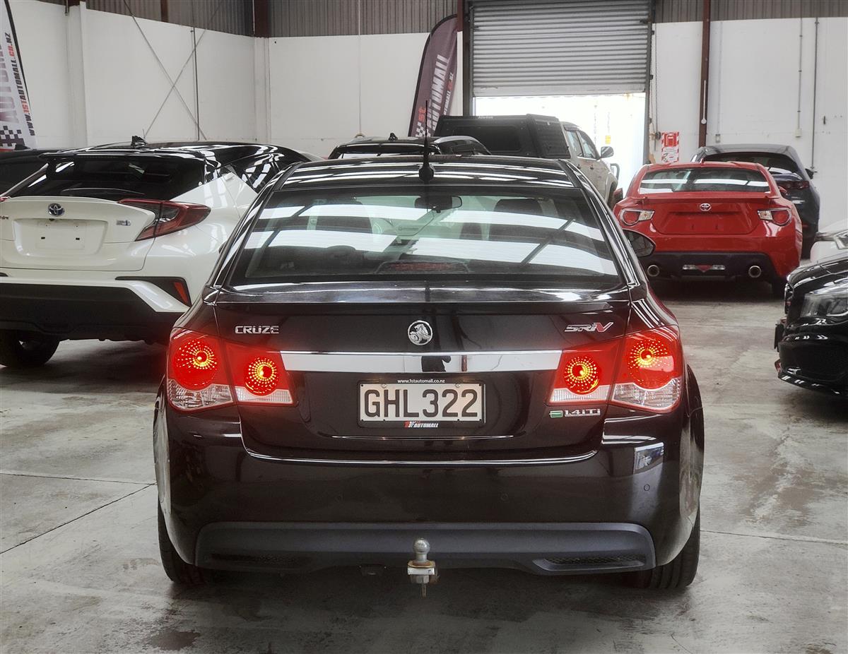 2012 Holden Cruze SRI V SEDAN 1.4T AT/LEATHER/NZ NEW/TOW BAR Sedan Automatic, 5 seats, Black, Petrol, 1,364 cc, 138,959 km
