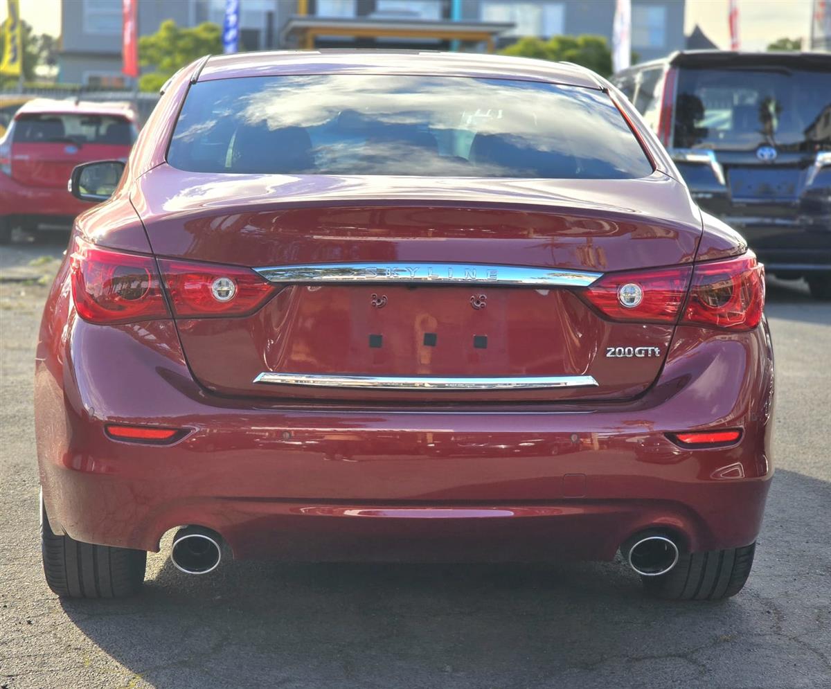 2014 Nissan Skyline **200GT-T**Adaptive Cruise Control**Leather Package**360 Reversing Camera**Parking Sensors**Electric & Heating Seats**Factory Mags**Fog Lights**Auto-Stop ** Sedan Automatic, 5 seats, Petrol, 1,991 cc, 86,654 km