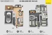 Brandnew standalone 3 beds 2.5 baths home with garage, close to schools, shopping centres, zoned for highly regarded schools including Howick Primary School and Pakuranga College. Lots 1-6/18 Bradbury Road Botany Downs, Auckland