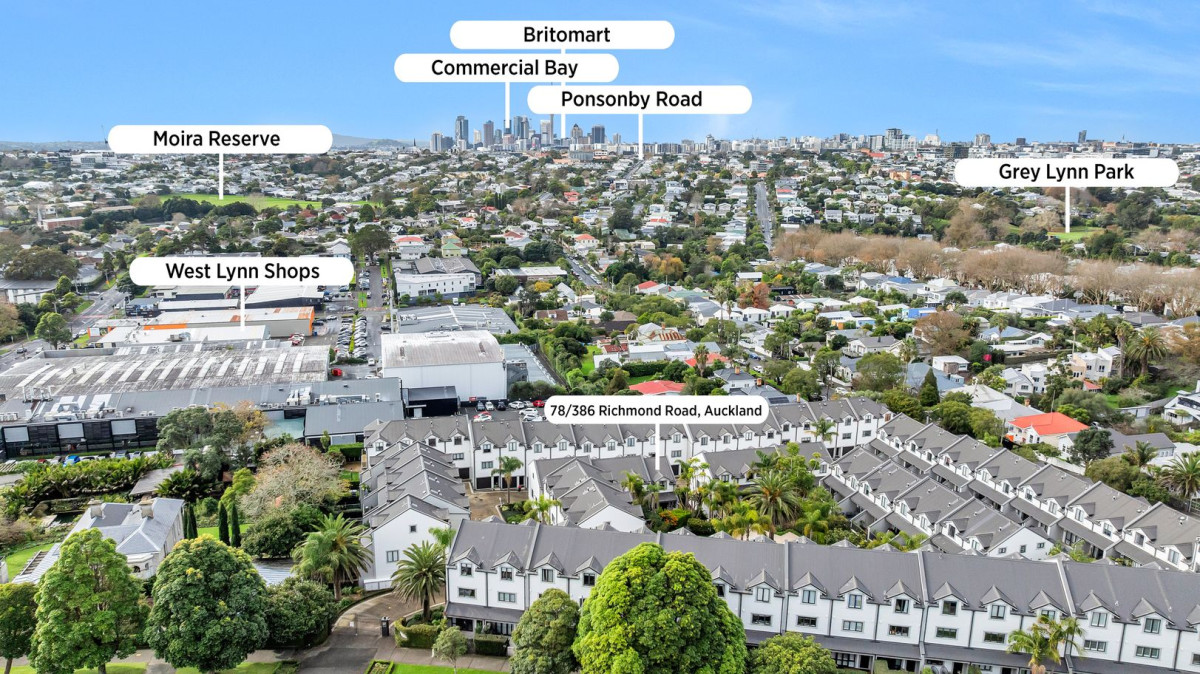 Owners Bound for the Country, 130m2 2 beds 2 baths townhouse with tandem garage, Located within the highly sought-after Summerfield Villas, residents enjoy exclusive access to excellent lifestyle amenities, including a heated swimming pool and fully equipped gym. 78/386 Richmond Road, Grey Lynn, Auckland