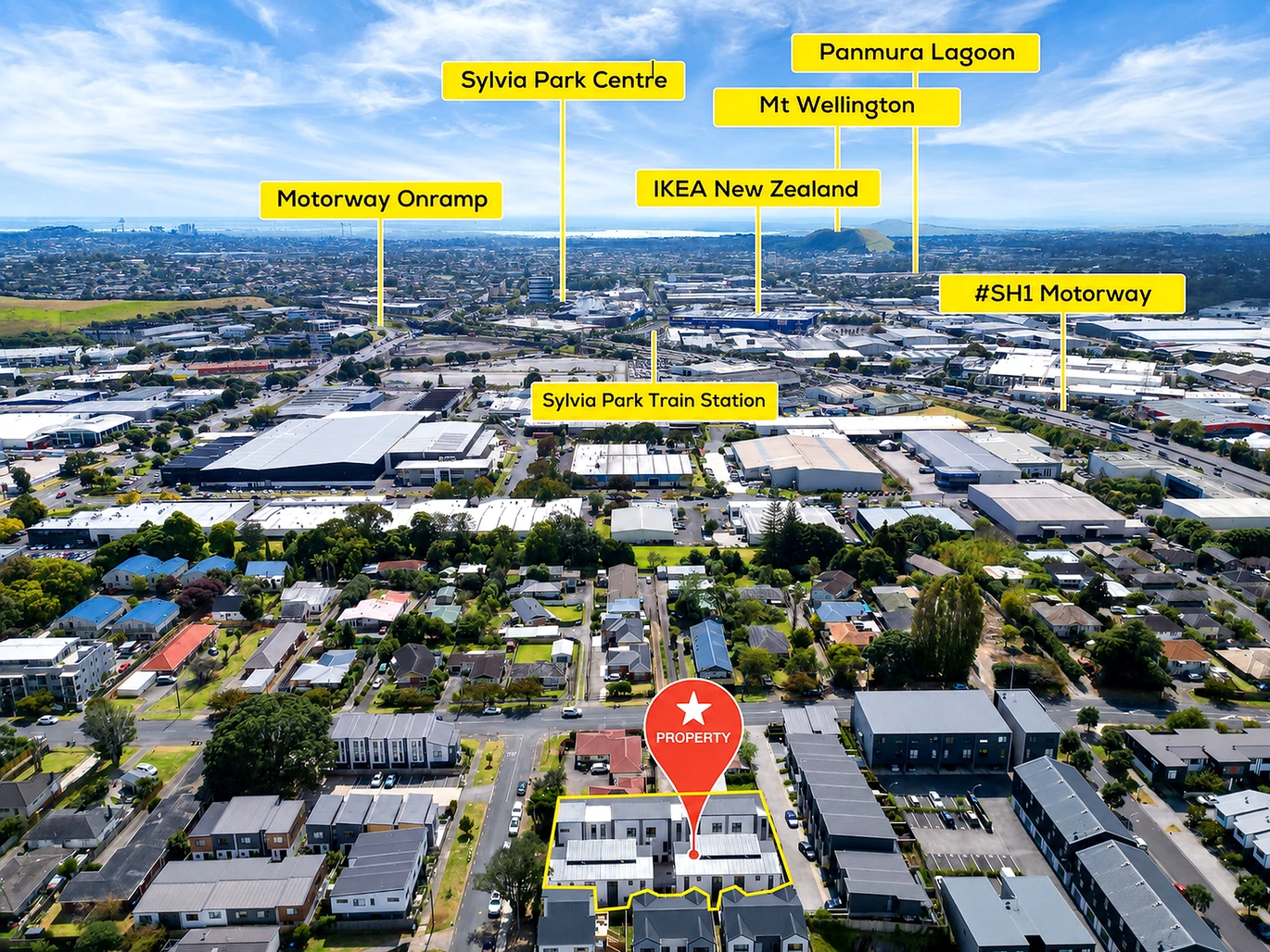 10-Year Stamford Warranty, Move-in ready, Brandnew freehold 4 beds (2 ensuites) 3.5 baths duplex home with garage, Ground floor bedroom with separate entrance & underfloor-heated ensuite bathroom, just 1.7km from Sylvia Park, 4/35 Ryburn Road Mt Wellington, Auckland