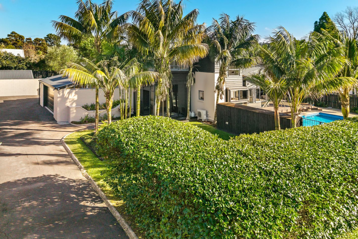 Overseas vendors committed to sell, 1420m2 section, Over 400m2 5 beds 3.5 baths, double garage, swimming pool, Striking cedar architectural home offering resort-style family living, moments from Wainoni Park and local amenities, 6 Birchwood Grove, Greenhithe, Auckland