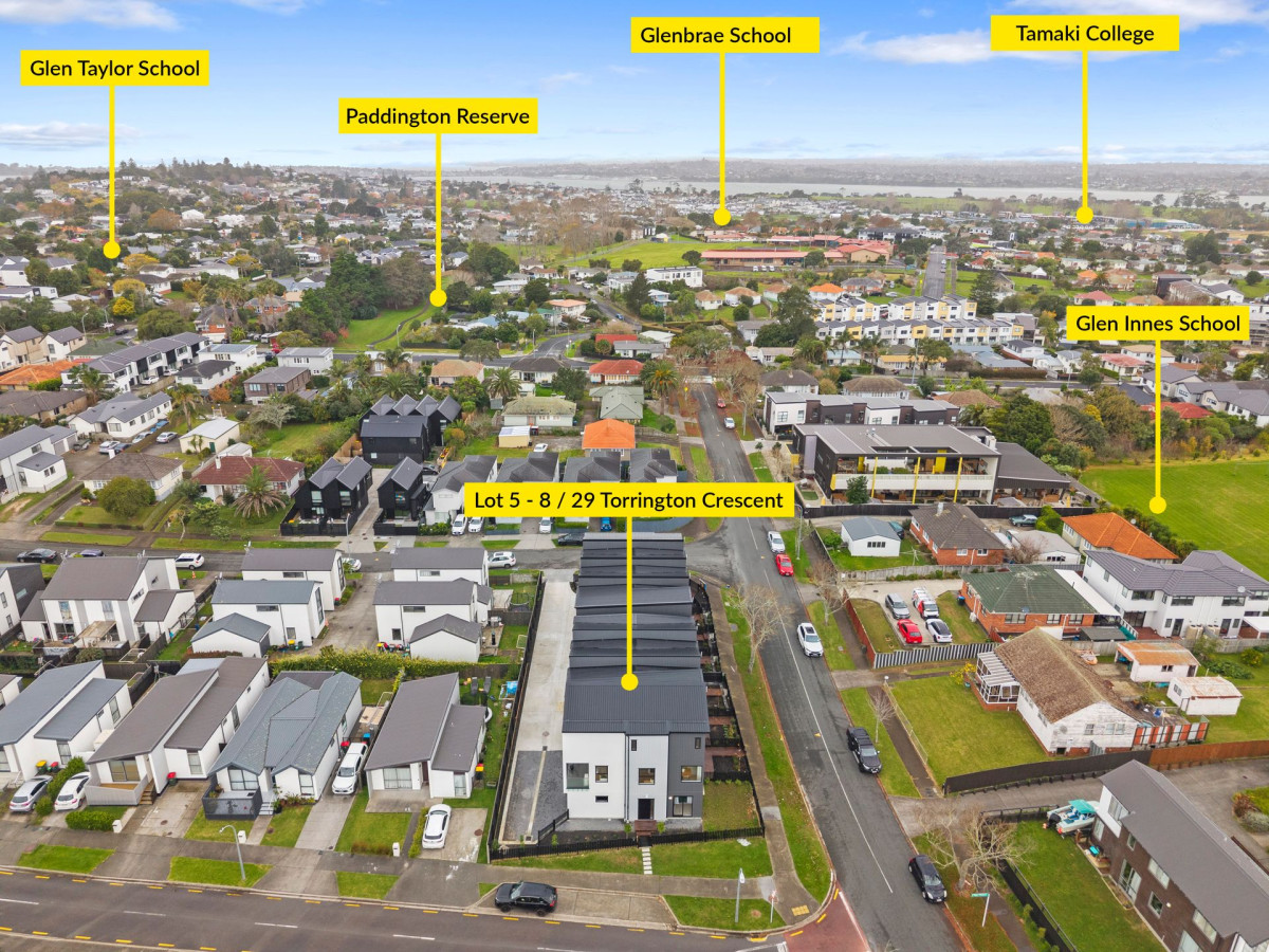Brandnew Freehold 3 beds (3 ensuites) 3.5 baths home with garage, close to schools, town centre, parks, Lot 5-8/29 Torrington Crescent Glen Innes, Auckland