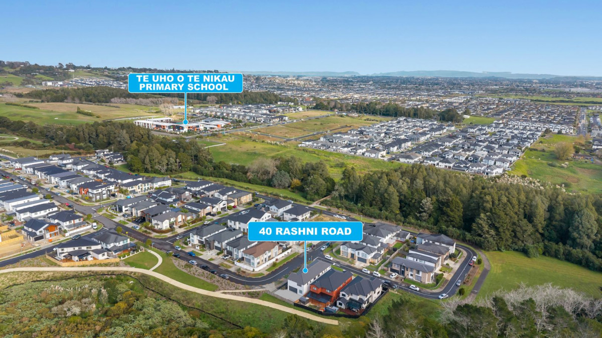 456m2 section, 2 Kitchens, 364m2 8 beds (4 ensuites) 6.5 baths house with double garage and 2 beds granny, close to reserve, schools, Ormiston town centre, 40 Rashni Road, Flat Bush, Auckland
