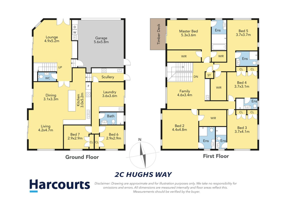 Backing directly onto a peaceful reserve. Brandnew 7 beds (5 ensuites) 6.5 baths house, double garage plus 2 more onsite car parks, 2 beds granny, 2C Hughs Way, Flat Bush, Auckland