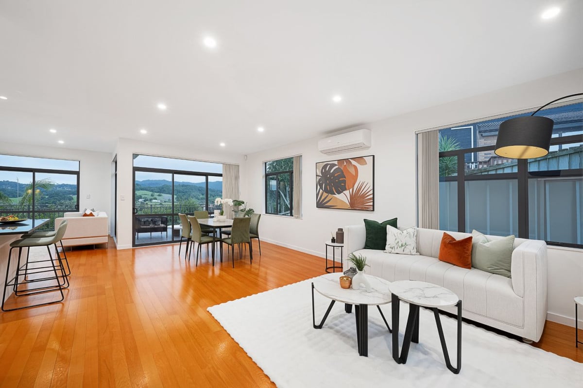 607m2 section, with uninterrupted views of the Waitakere Ranges, 256m2 4 beds 2.5 baths house with double garage, 14 Waltham Street, Henderson, Auckland
