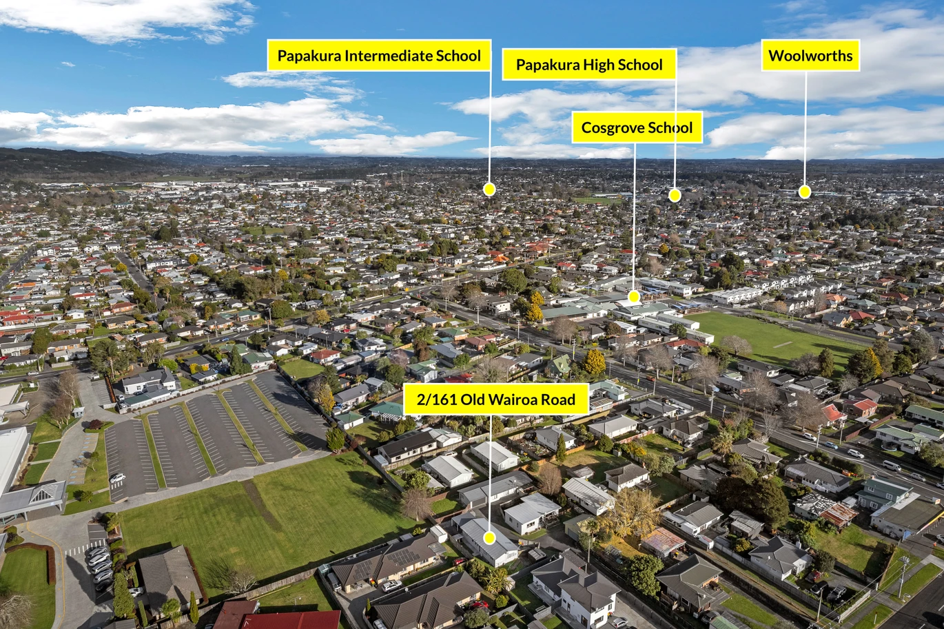 Standalone 4 beds 1 bath house with double carport, Positioned close to Bruce Pulman Park and Southgate Shopping Centre, 2/161 Old Wairoa Road Papakura, Auckland