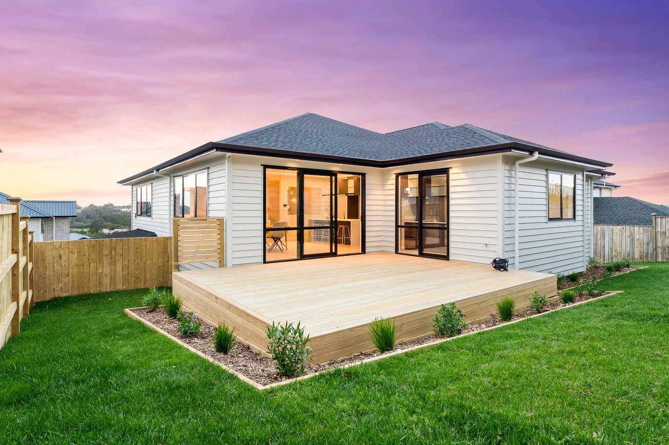561m2 section, 2 kitchens, 289m2 Brandnew 6 beds (1 ensuite) 4 baths house with double garage and 2 beds granny downstairs, Underfloor heating in all bathrooms, Central air conditioning upstairs and a separate heat pump downstairs, 12 Saw Lane Swanson,, Auckland