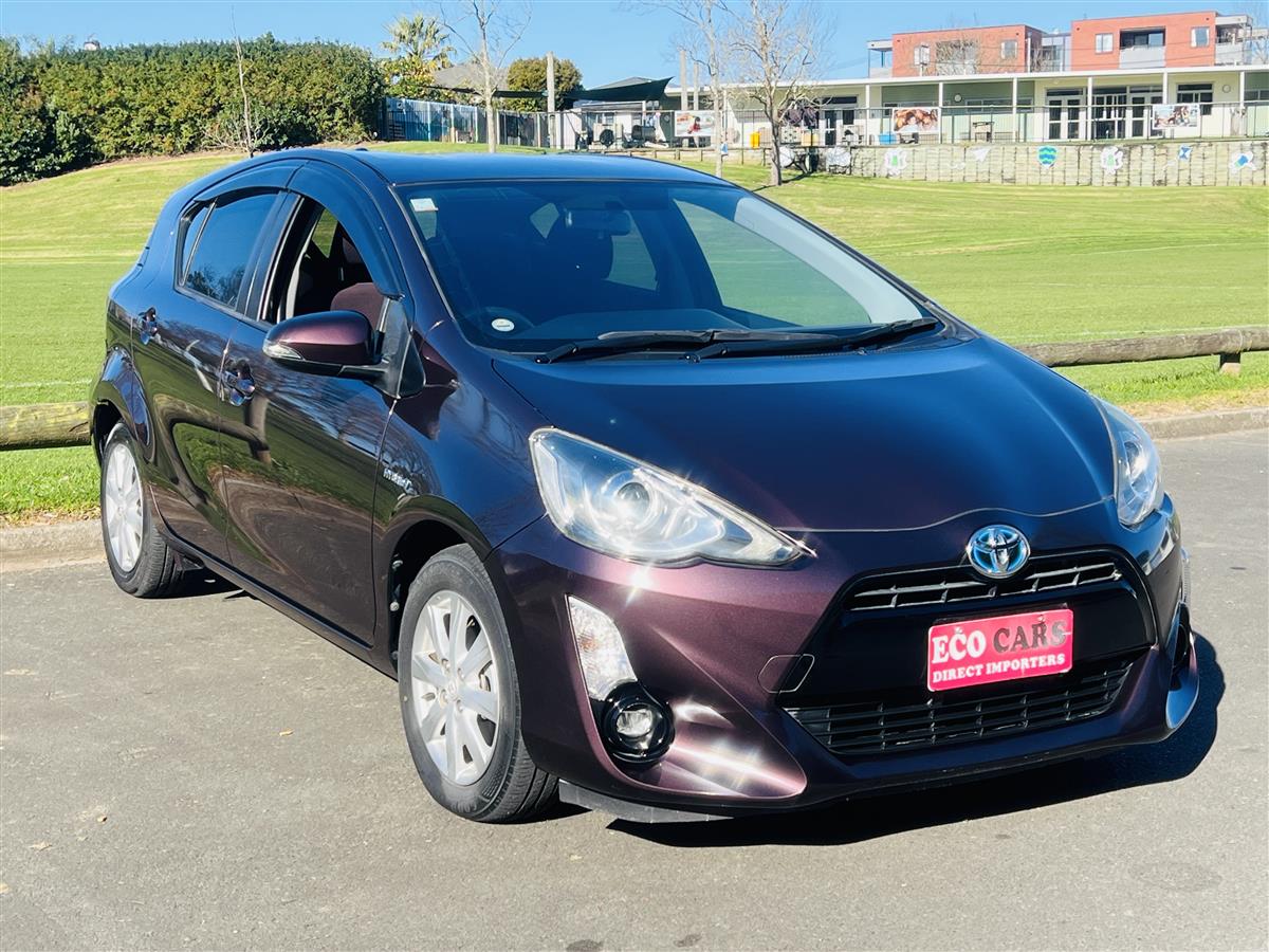 2015 Toyota Aqua G PUSH BUTTON START CRUISE CONTROL Hatchback Automatic, Purple, 5 seats, Hybrid, 1,500 cc, 55,080 km