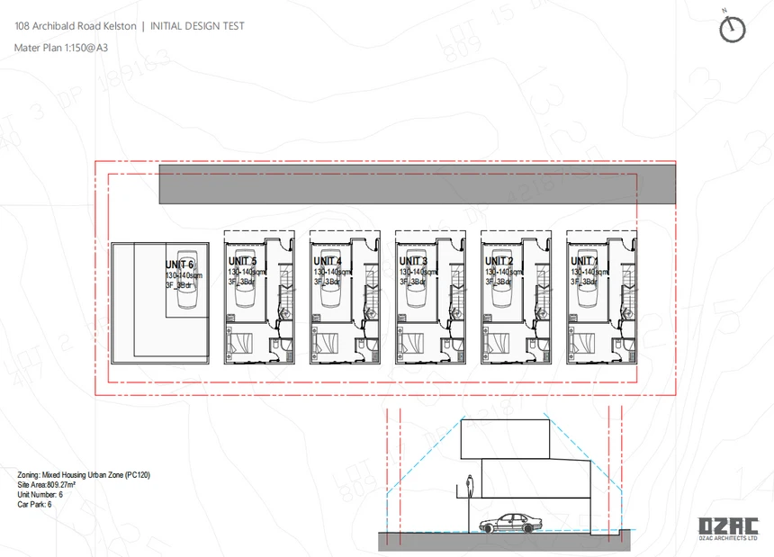 2 beds 1 bath house on 809m2 section, Concept-Ready for six (6) standalone homes, Concept Plan available for developers to fastrack to RC, BC, EPA process. 108 Archibald Road Kelston, Auckland